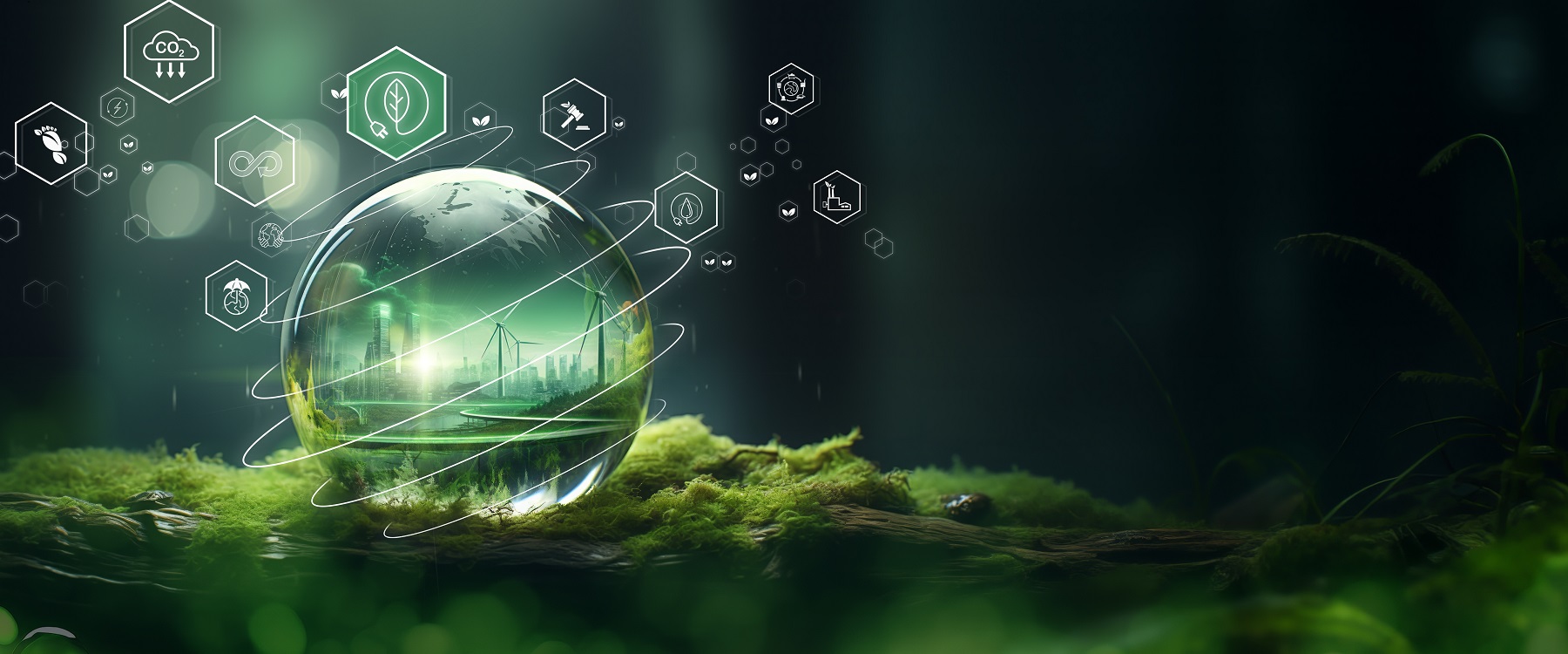 Accelerating investment in renewable energy, sustainable and clean tech. Carbon reduction strategy to limit climate change and global warming. Environmental protection, sustainable energy sources.