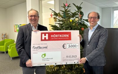 LebensWerkstatt erhält 5.000 € Spende der Hörtkorn Unternehmensgruppe